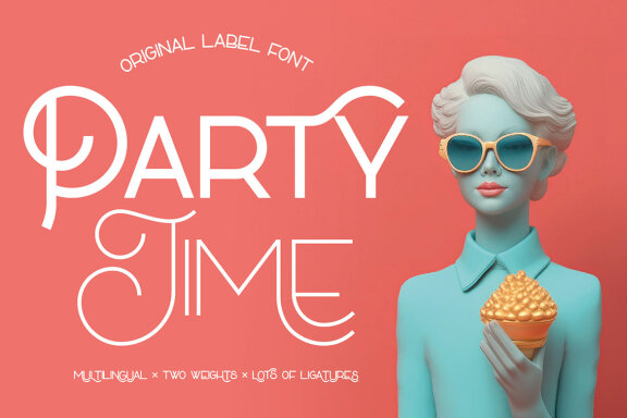 Party Time Modern Ligature Font