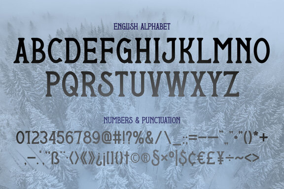 Nothern Woods Vintage Label Font