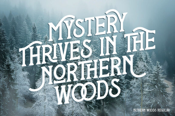 Nothern Woods Vintage Label Font