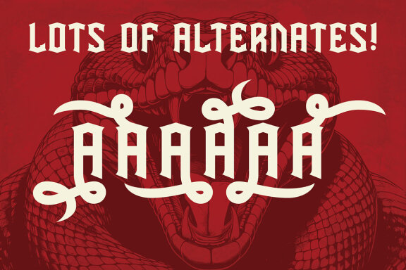 Snakebite Blackletter Label Font