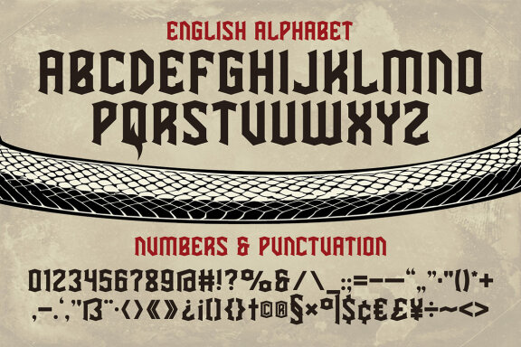 Snakebite Blackletter Label Font