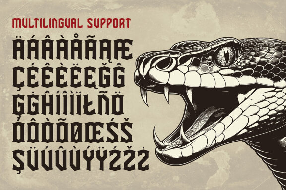 Snakebite Blackletter Label Font