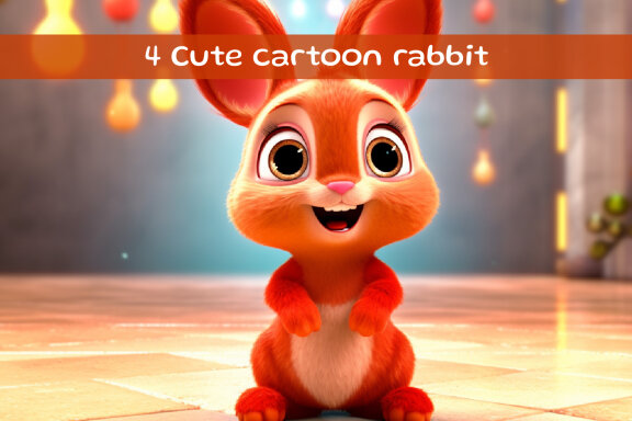 Cute cartoon rabbit