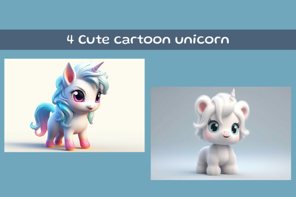 Cute cartoon unicorn