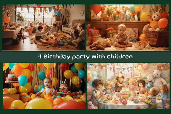 Birthday party with children