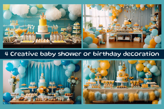 Creative baby shower or birthday decoration