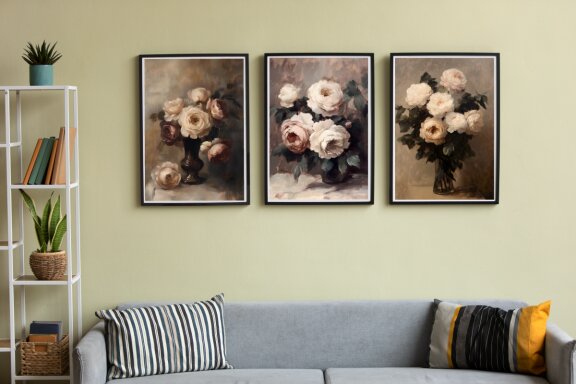 Vintage Flower European Wall Art Poster Bundle