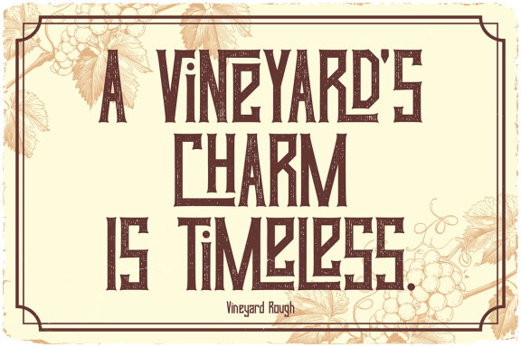 Vineyard Vintage Label Font