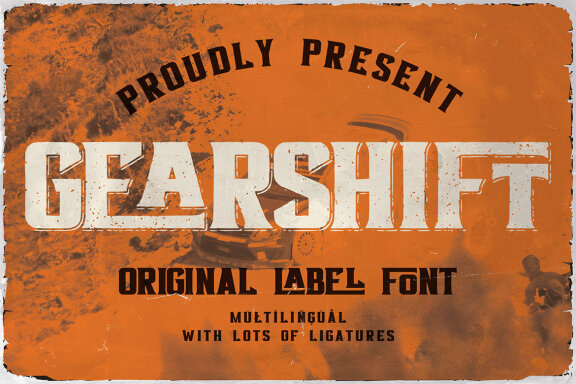 Gearshift Retro Label Font