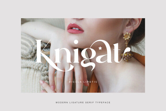 gitte unique ligature serif typeface
