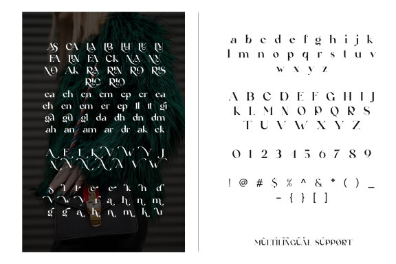 gitte unique ligature serif typeface