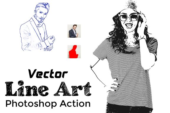 Vector Line Art Photoshop Action