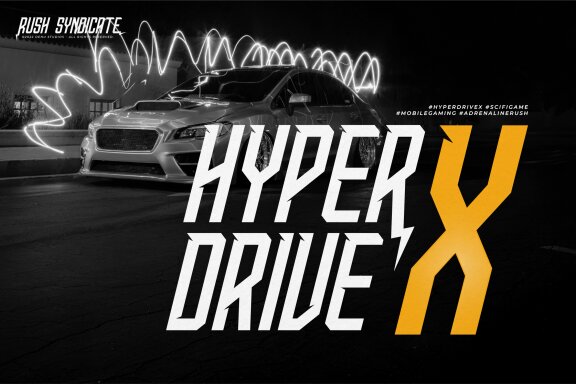 Rush Syndicate | Condensed Racing Font