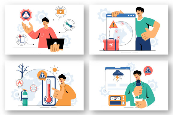 9 Emergency Disaster Preparedness Illustration