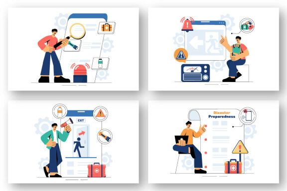 9 Emergency Disaster Preparedness Illustration