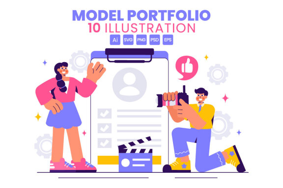 10 Model Portfolio Illustration