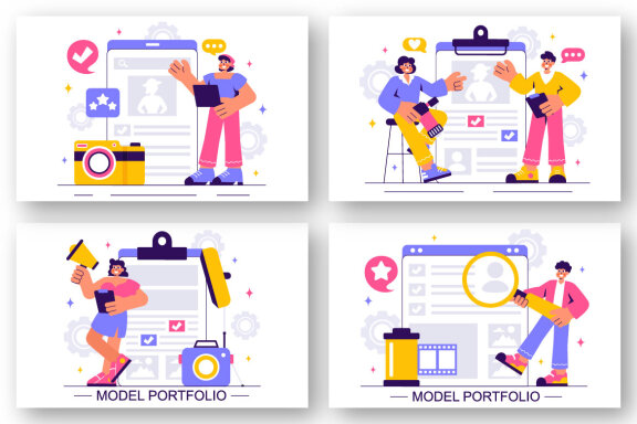 10 Model Portfolio Illustration