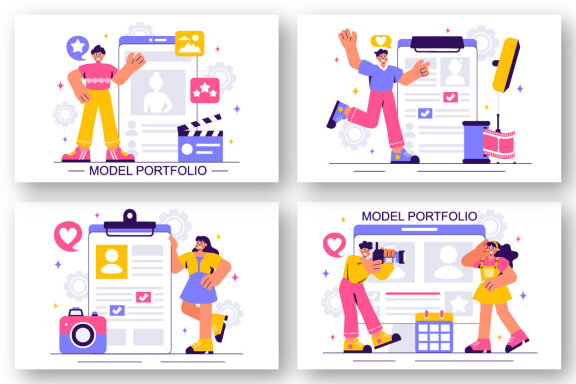 10 Model Portfolio Illustration
