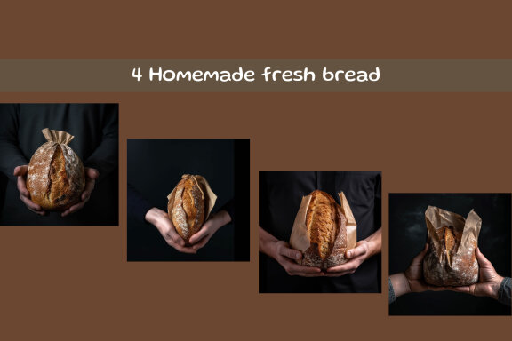 Homemade fresh sourdough bread
