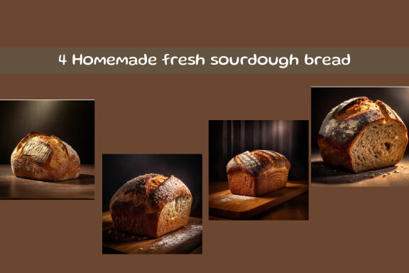 Homemade fresh sourdough bread