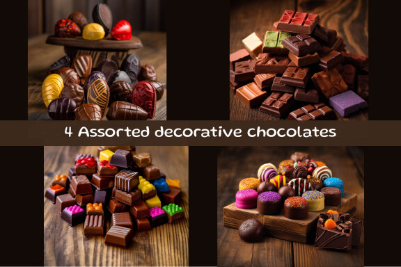 Assorted decorative chocolates
