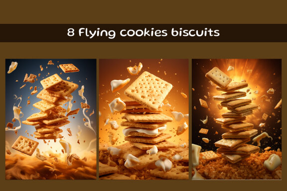  Flying cookies biscuits
