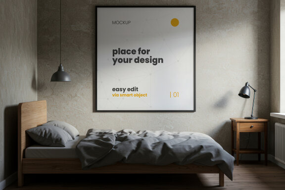 Bedroom Poster Mockups