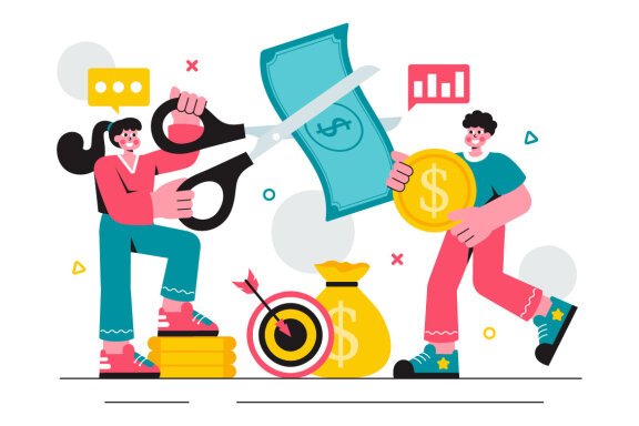 11 Cost Reduction Business Illustration
