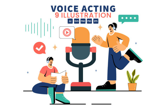 9 Dubbing and Voice Acting Illustration