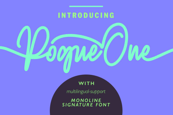 Rogueone Monoline Signature Font