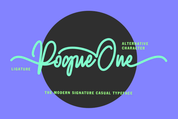 Rogueone Monoline Signature Font