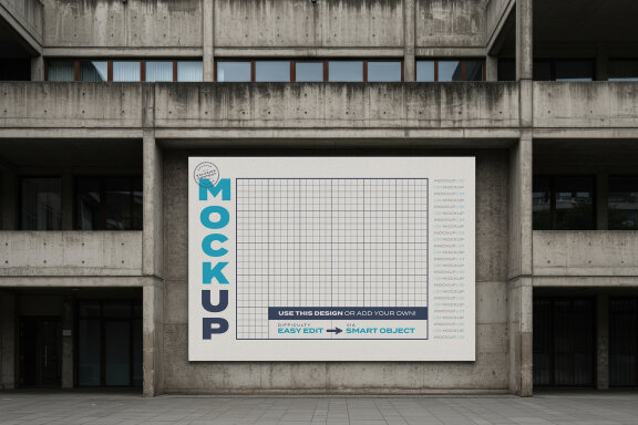 Giant Sign Brutalism Style Mockups