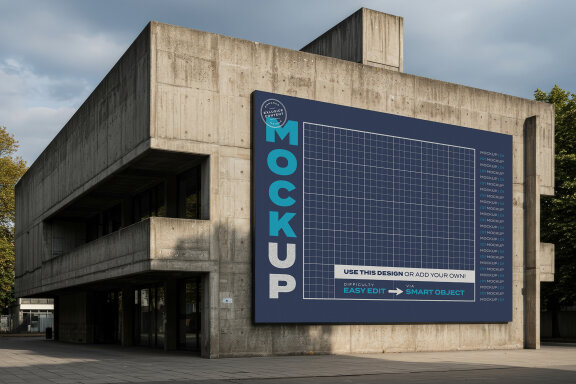 Giant Sign Brutalism Style Mockups