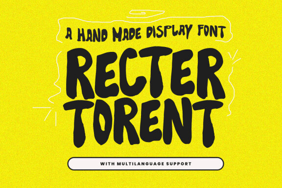 Recter Torent Handmade Display Font