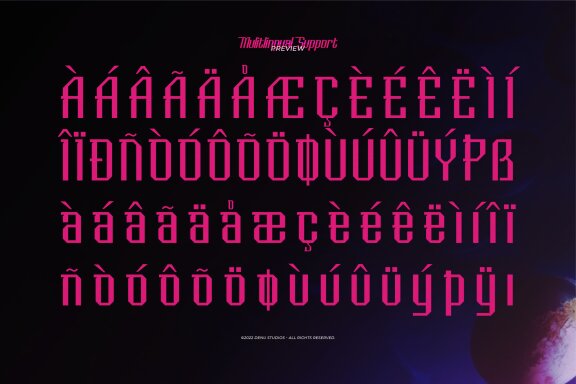 Galaxy Aura | Cyber Condensed Font