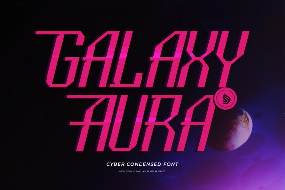 Galaxy Aura | Cyber Condensed Font