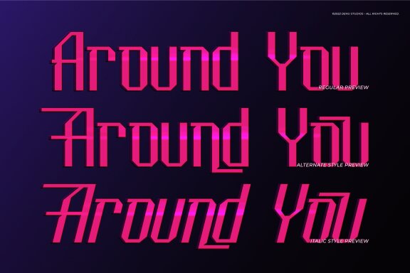 Galaxy Aura | Cyber Condensed Font