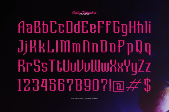 Galaxy Aura | Cyber Condensed Font