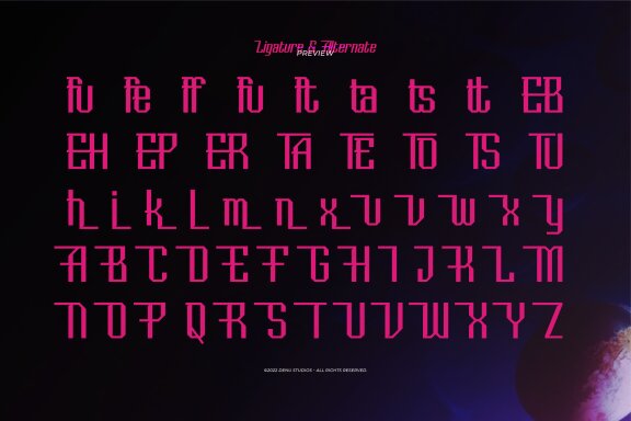 Galaxy Aura | Cyber Condensed Font