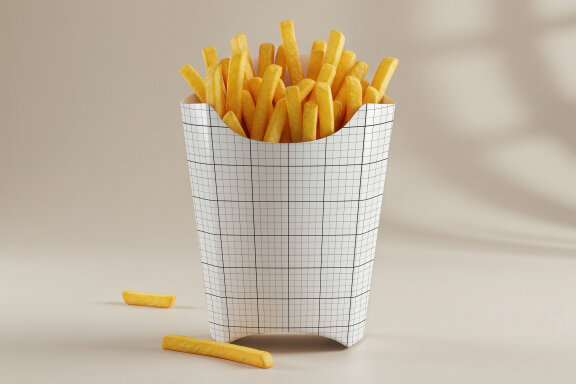 French Fries Potatoes Packaging Mockups