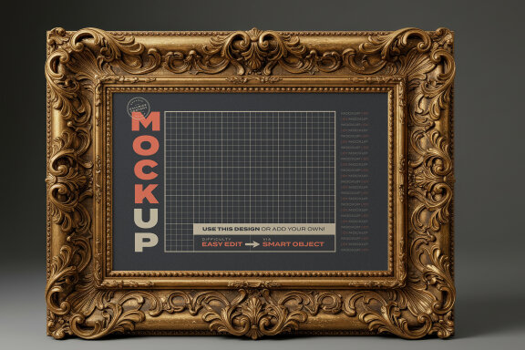 Golden Frame Art Mockups