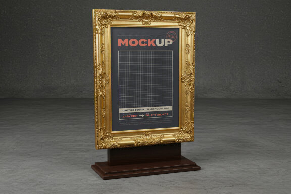 Golden Frame Art Mockups