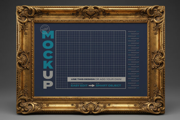 Golden Frame Art Mockups