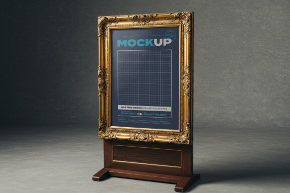 Golden Frame Art Mockups