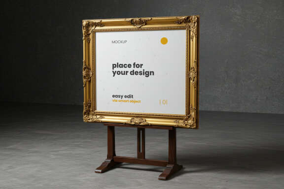 Golden Frame Art Mockups