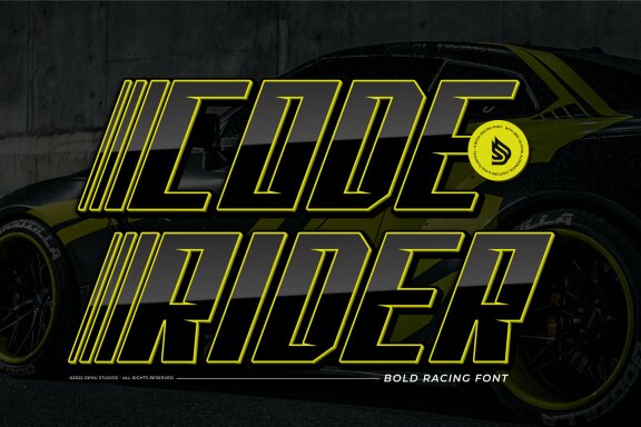 Code Rider | Bold Racing Font