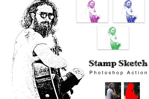 Stamp Sketch Photoshop Action