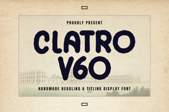 Clatro V60 Handmade Headline Titling Display Font