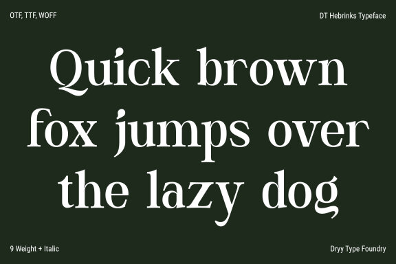 DT Hebrinks Typeface
