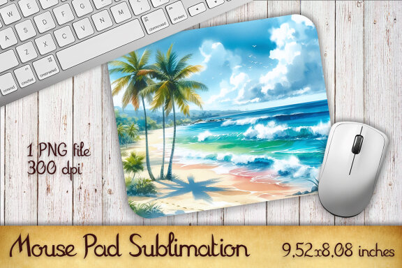 Sunny Beach Mouse Pad Sublimation